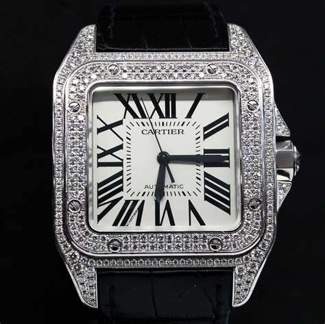 cartier santos 100 gold price|cartier santos 100 diamond price.